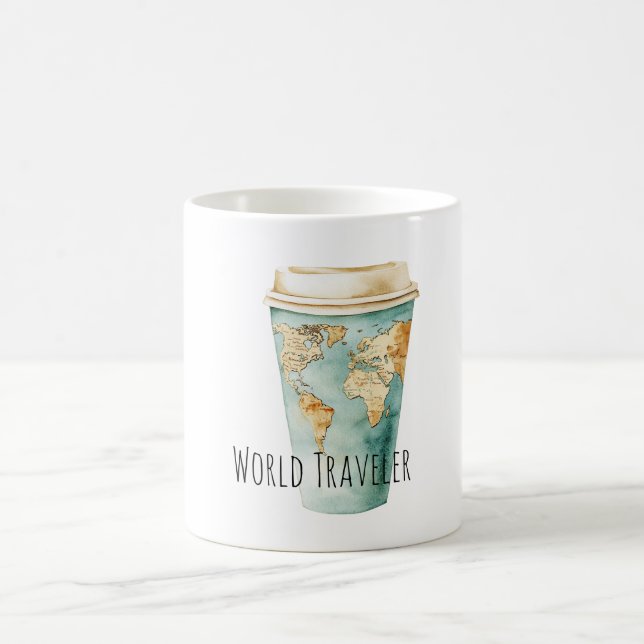 World Map Travel Coffee Mug (Center)