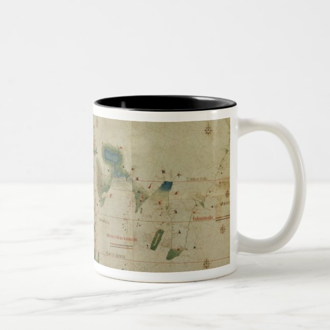 World Map Two-Tone Coffee Mug (Right)