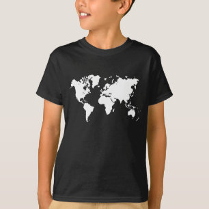 World Map - White T-Shirt