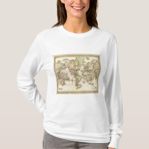 World Map with Explorers' sea routes T-Shirt