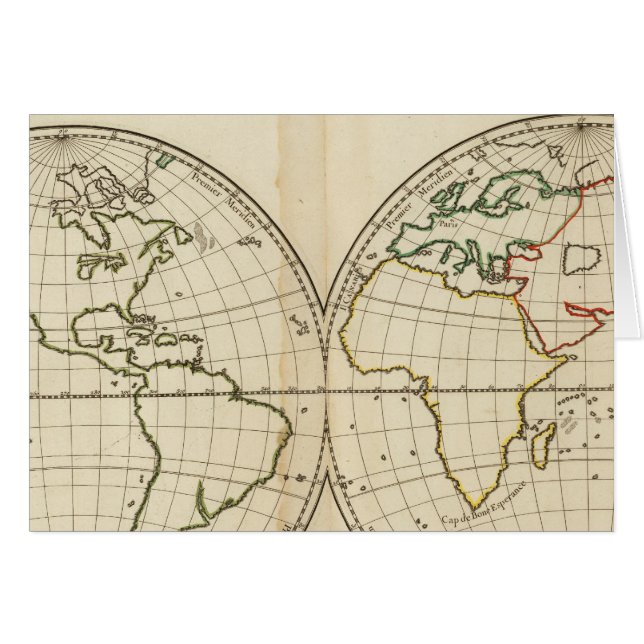 World Map with Latitude and Longititude (Front Horizontal)