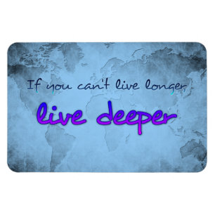 World map with quote magnet