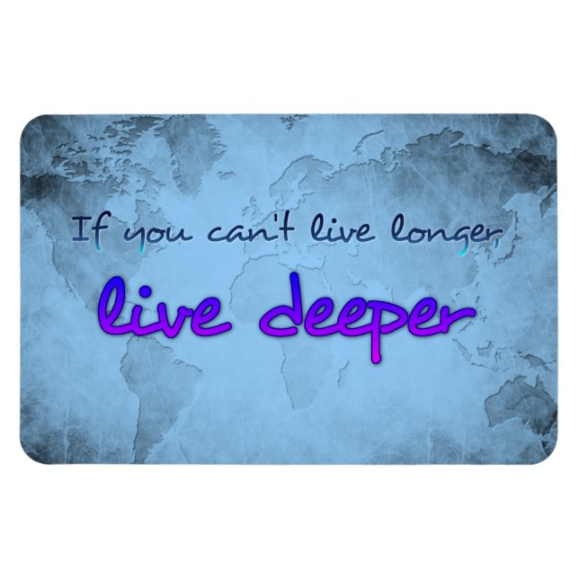 World map with quote magnet (Horizontal)