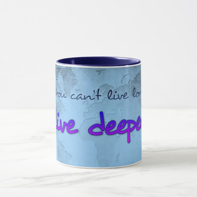 World map with quote mug (Center)
