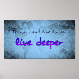 World map with quote poster