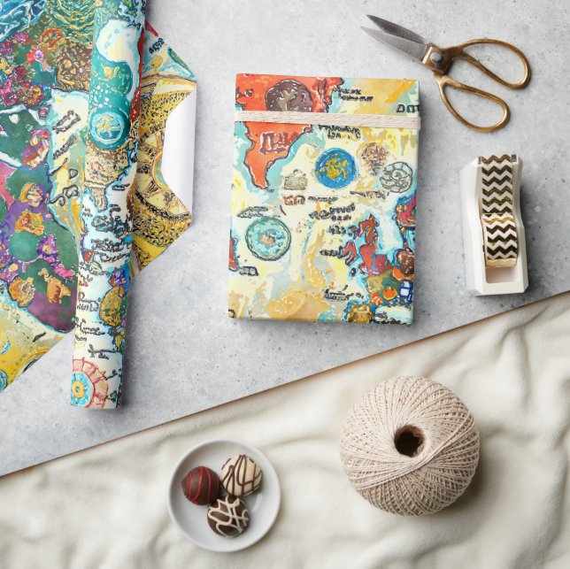 World Map  Wrapping Paper (Crafts)