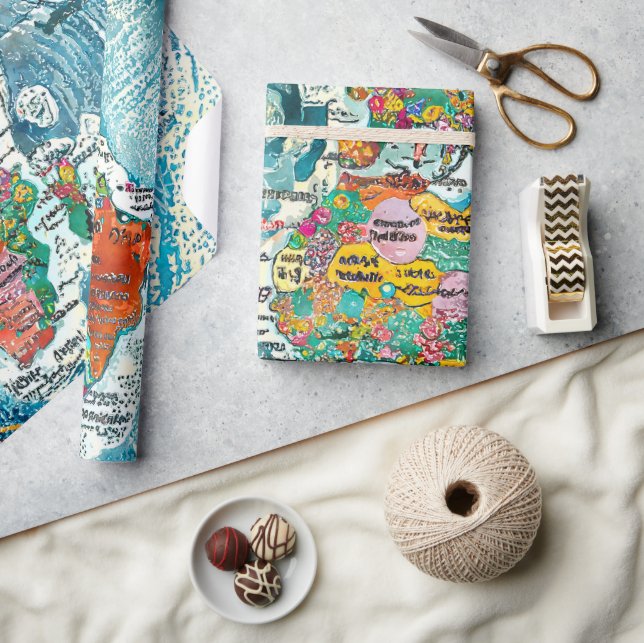 World Map  Wrapping Paper (Crafts)