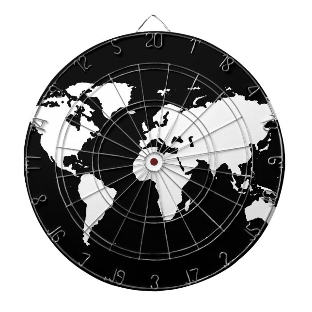 world maps ~ customisable colour dartboard (Front)