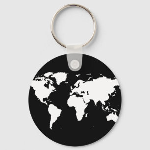world maps ~ customisable colour key ring