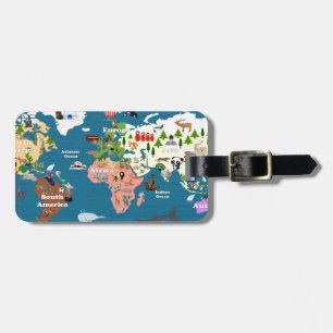 World Maps For Kids Luggage Tag