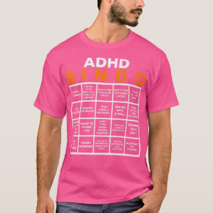 World Mental Health Awareness Day ADHD Bingo Funny T-Shirt