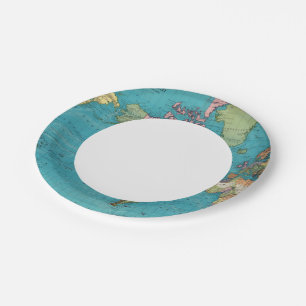 World, Mercator's Projection Paper Plate
