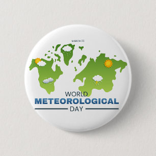 World Meteorological Day 6 Cm Round Badge