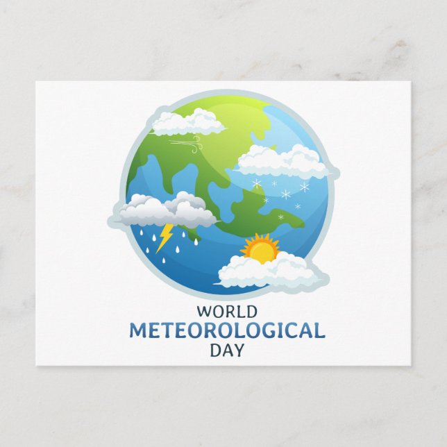 World Meteorological Day Holiday Postcard (Front)