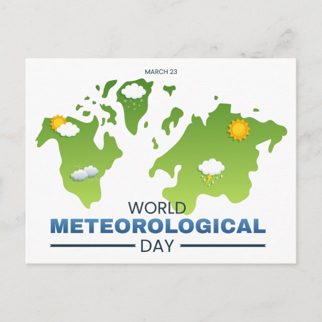 World Meteorological Day Holiday Postcard (Front)