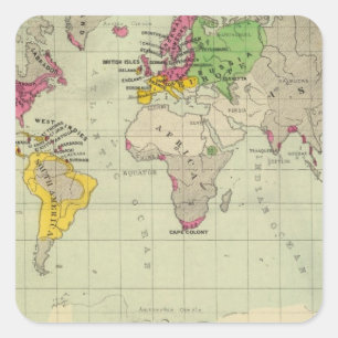 World, Moravia missions Square Sticker