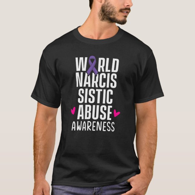 World Narcissistic Abuse Awareness Ribbon Survivor T-Shirt (Front)