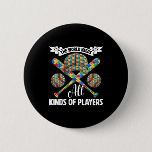 World needs kinds of players autism awareness 6 cm round badge