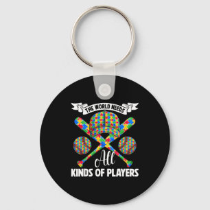 World needs kinds of players autism awareness key ring
