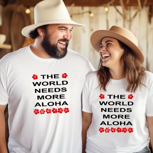 World Needs More Aloha Light-Colour T-Shirt (Creator Uploaded)