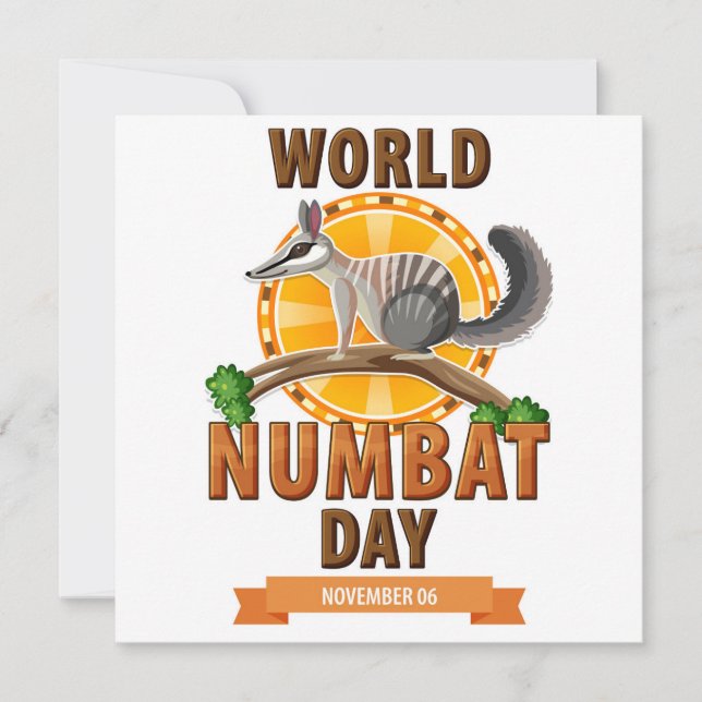 World Numbat Day Card (Front)