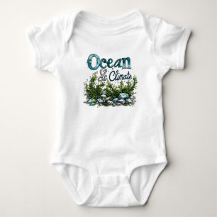 World Oceans Day - Ocean and Climate Sign Baby Bodysuit