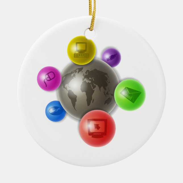 World of Computers Ceramic Tree Decoration (Front)