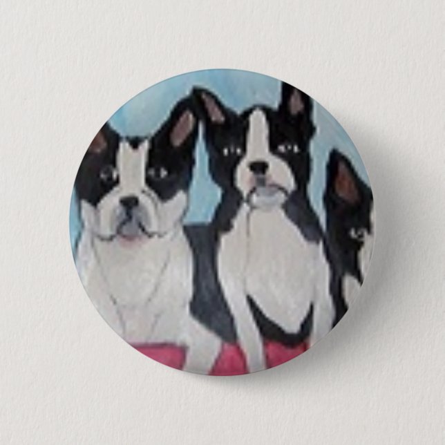 world of eric dogs land 6 cm round badge (Front)