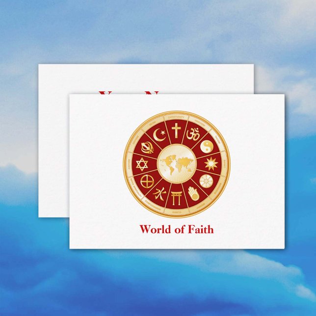 World of Faith Business Card 3.5" x 2.5"  (World of Faith Business Card 3.5" x 2.5". Customize with your text. )