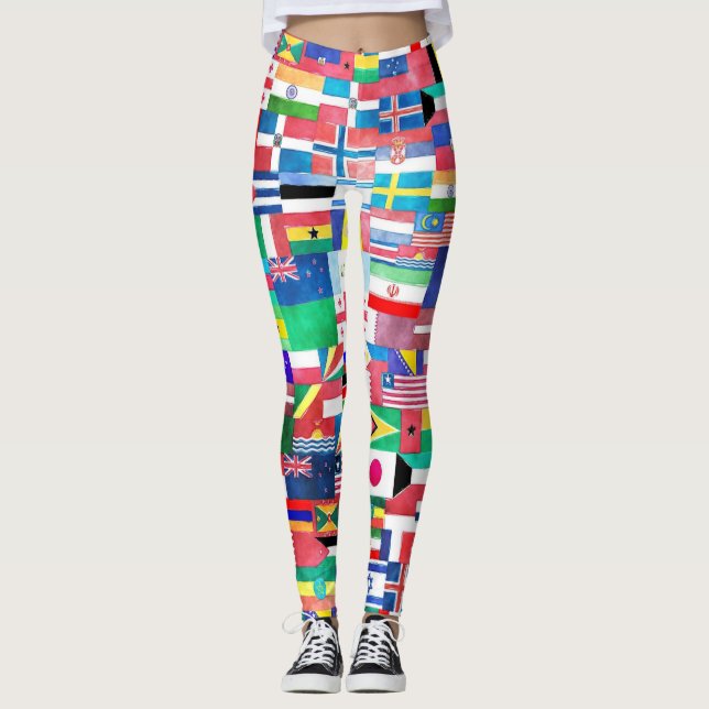 World Of Flags Leggings (Front)