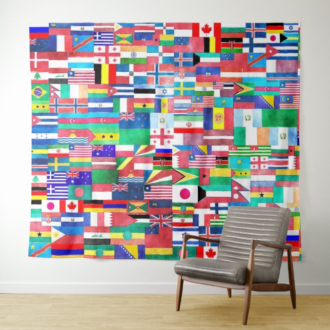 World Of Flags Tapestry (In Situ (Horizontal))