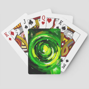 World Of Green Playing Cards