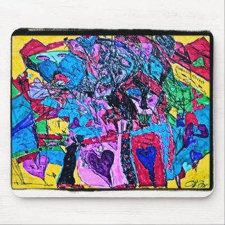 World of Hearts Drawings Mouse Pad