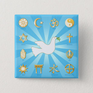 World of Peace 15 Cm Square Badge