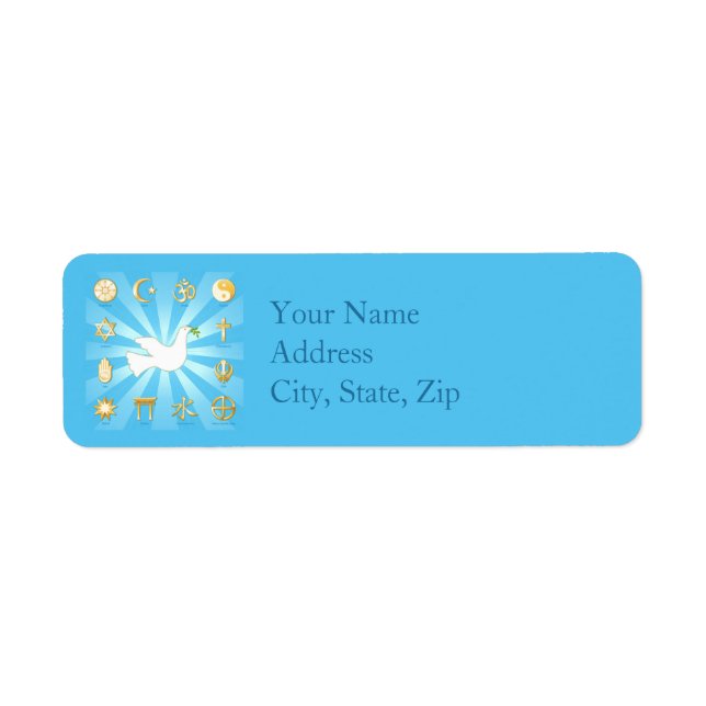 World of Peace Return Address Label (Front)
