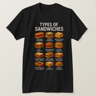 World of Sandwiches Funny Food Lover Retro Deli T-Shirt