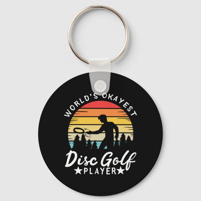 World Okayest Disc Golf Player Key Ring (Front)
