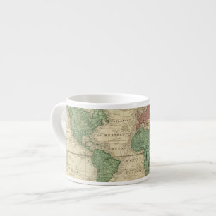 World on Mercators Projection 2 Espresso Cup