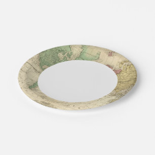 World on Mercators Projection 2 Paper Plate