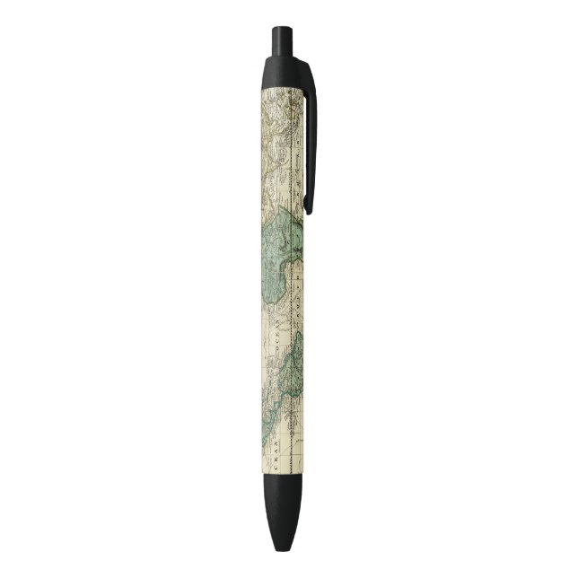 World on Mercators Projection Black Ink Pen (Bottom (Vertical))