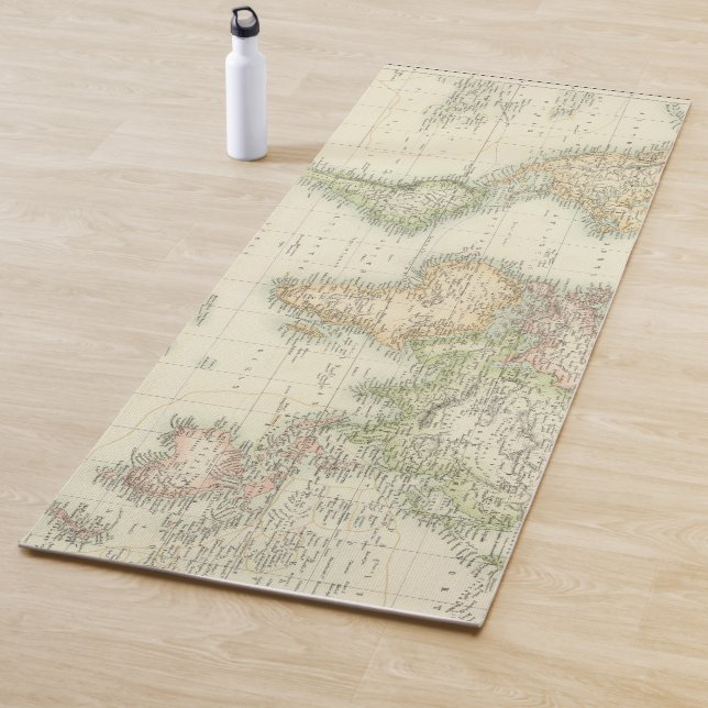 World On Mercator's Projection Yoga Mat (In Situ)