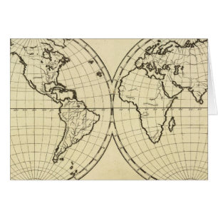 World outline double hemisphere