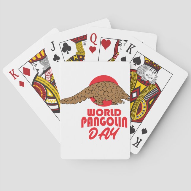 World Pangolin Day - Appreciation Day Playing Cards (Back)