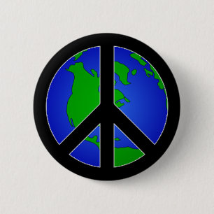 World Peace 6 Cm Round Badge