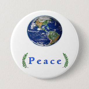 World peace 7.5 cm round badge