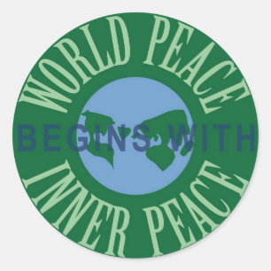 World Peace Begins With Inner Peace Sticker Sheet