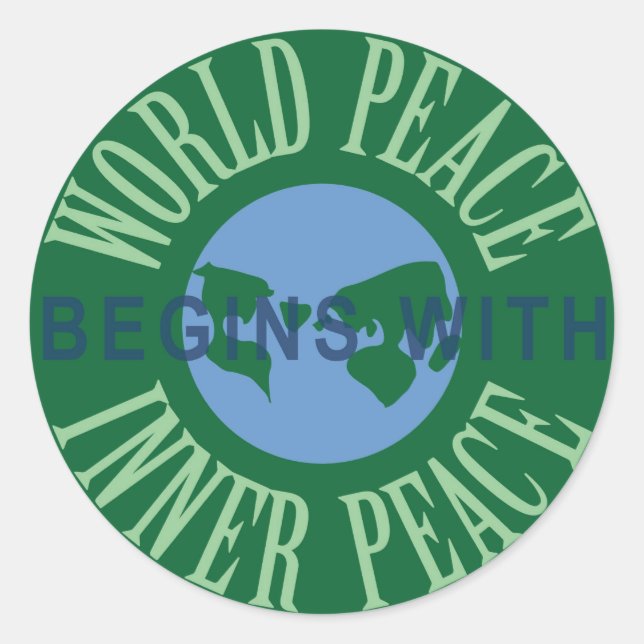 World Peace Begins With Inner Peace Sticker Sheet (Front)