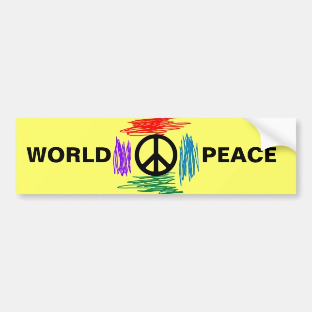 WORLD PEACE BUMPER STICKER (Front)