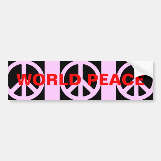 WORLD PEACE BUMPER STICKER (Front)