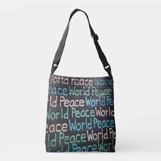 World Peace Colourful Love Peaceful Crossbody Bag (Back)